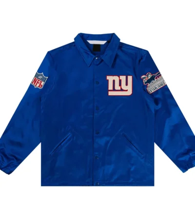 NY Giants Royal Satin Windbreaker