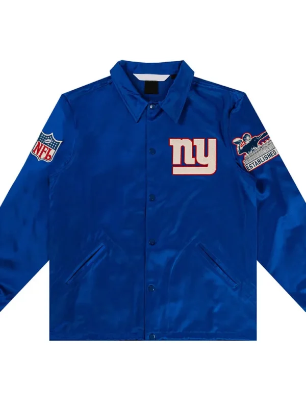 NY Giants Royal Satin Windbreaker