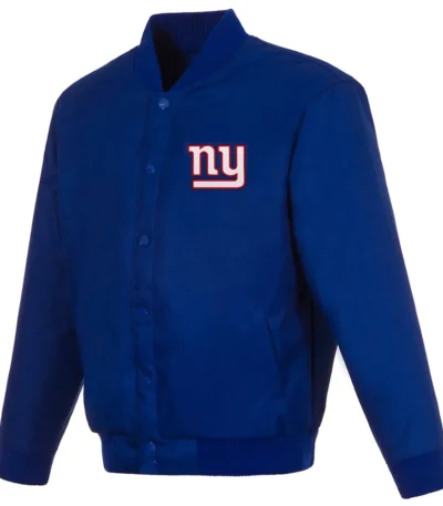 NY Giants Royal Varsity Poly Twill Jacket