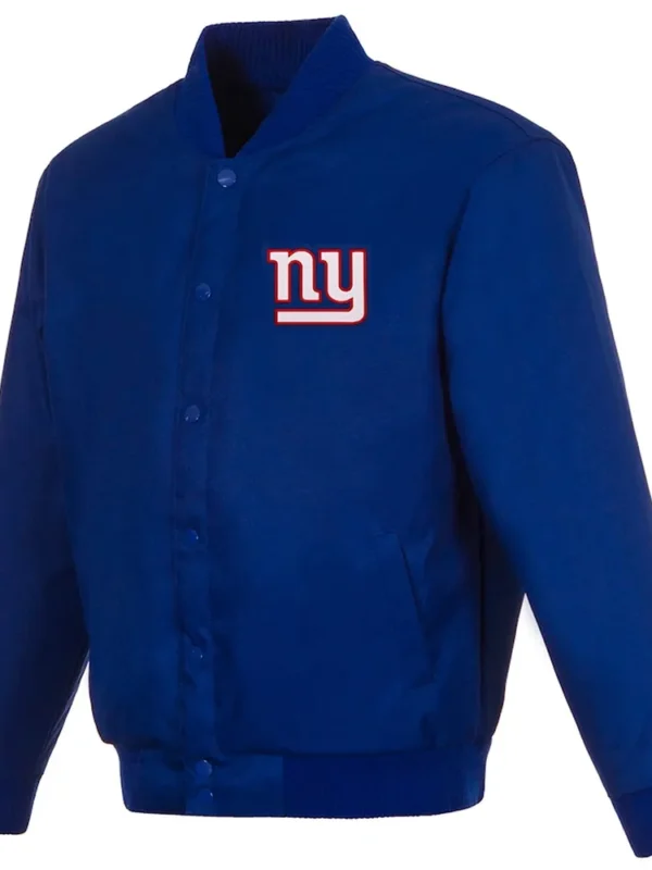 NY Giants Royal Varsity Poly Twill Jacket