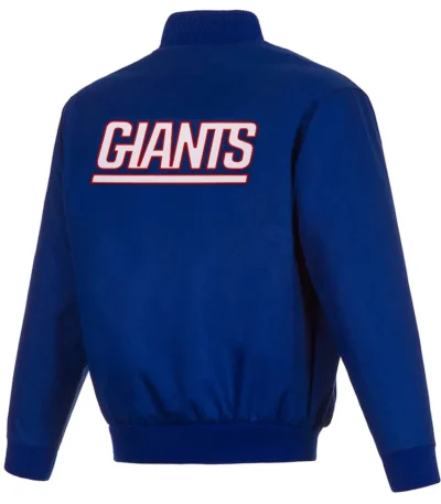 NY Giants Royal Varsity Poly Twill Jacket