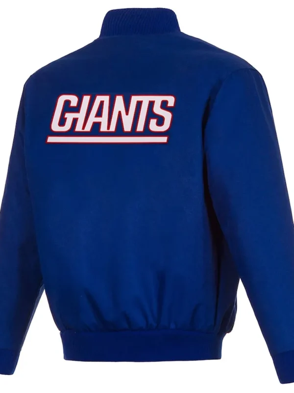 NY Giants Royal Varsity Poly Twill Jacket
