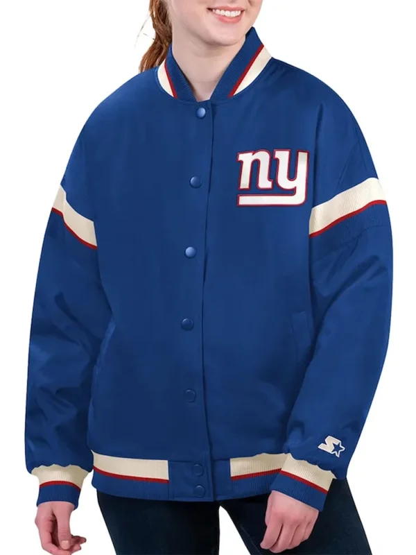 NY Giants Tournament Royal Varsity Jacket