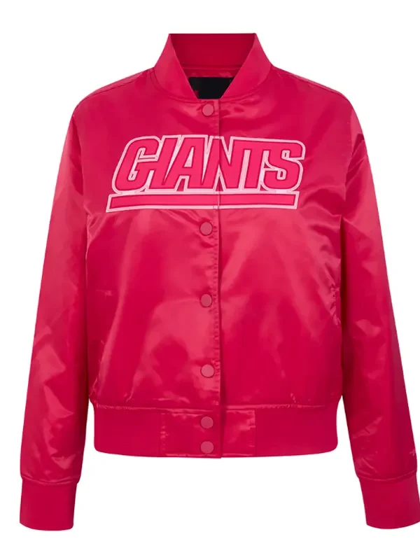 NY Giants Triple Pink Satin Jacket