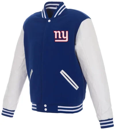NY Giants Varsity Royal and White Jacket