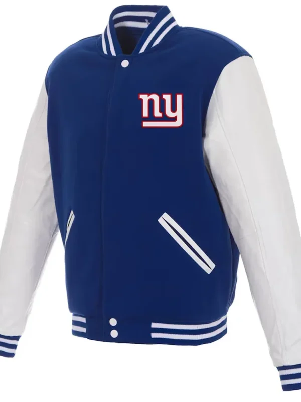 NY Giants Varsity Royal and White Jacket