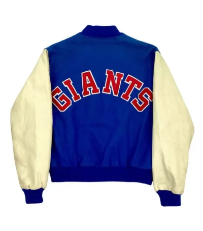 NY Giants Varsity White and Royal Blue Jacket