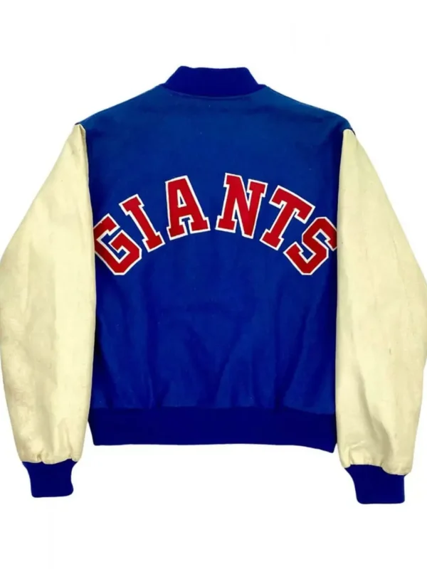 NY Giants Varsity White and Royal Blue Jacket