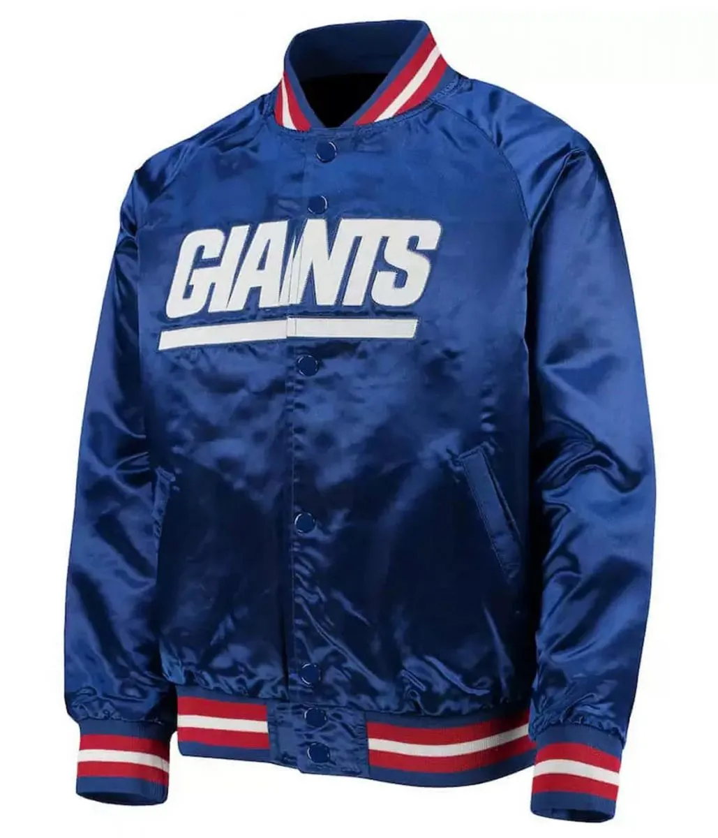 NY Giants Youth Lightweight Raglan Full-Snap Jacket NY Giants Youth Lightweight Raglan Full-Snap Jacket
