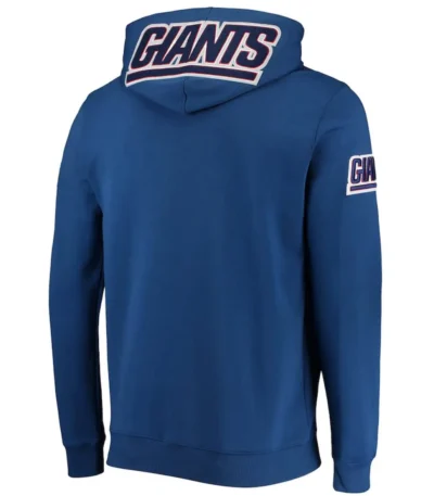 NY Giants Zip Up Blue Hoodie