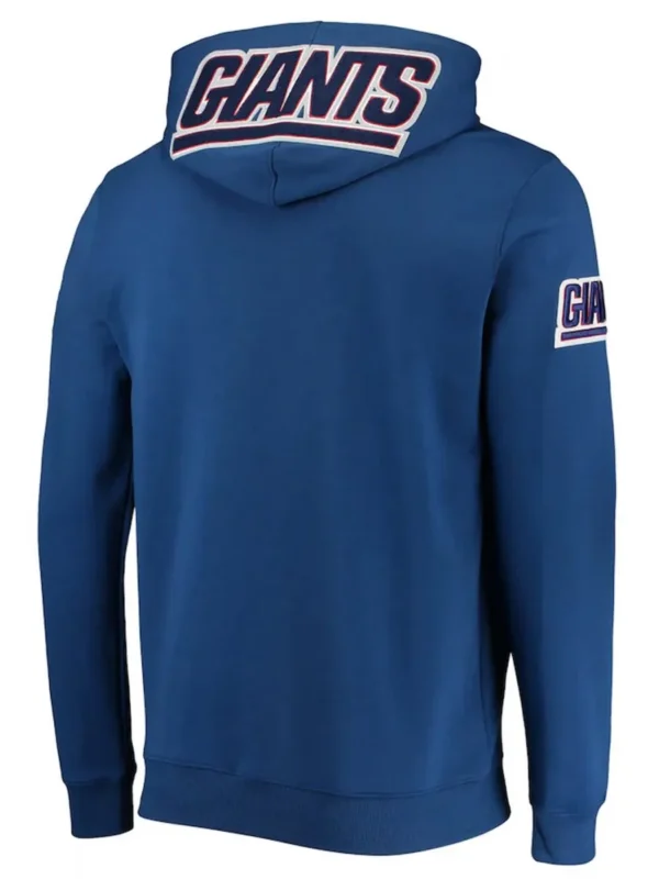 NY Giants Zip Up Blue Hoodie