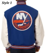 NY Islanders Blue and White Letterman Jacket