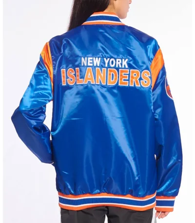 NY Islanders Teddy Royal Satin Jacket