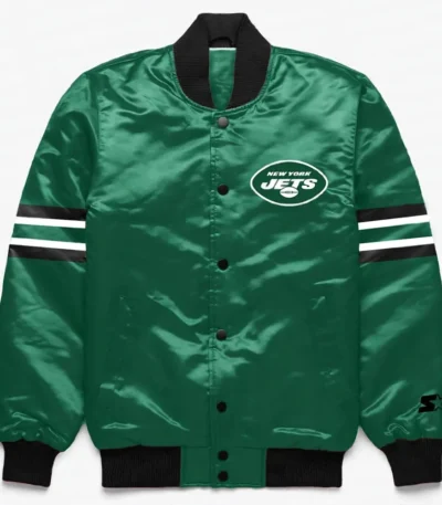 NY Jets Button Down Green Jacket