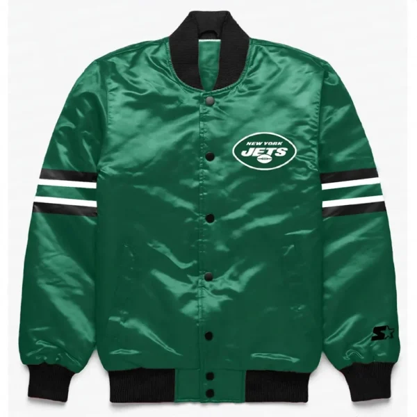 NY Jets Button Down Green Jacket