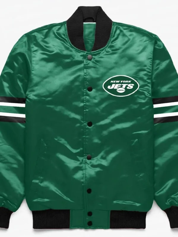 NY Jets Button Down Green Jacket
