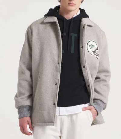 NY Jets Coaches Heather Gray Wool Jacket