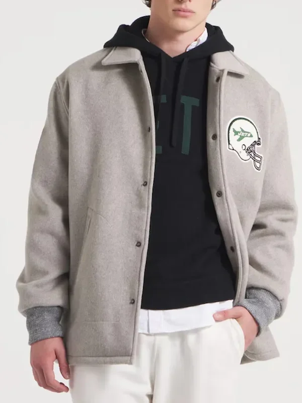 NY Jets Coaches Heather Gray Wool Jacket