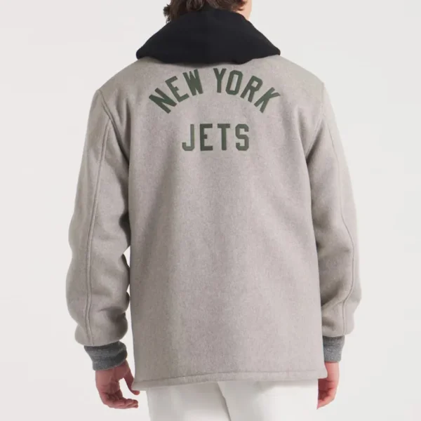 NY Jets Coaches Heather Gray Wool Jacket