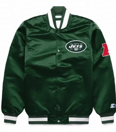 NY Jets Dark Green Satin Jacket