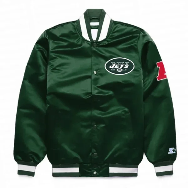 NY Jets Dark Green Satin Jacket