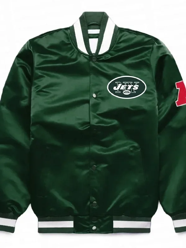 NY Jets Dark Green Satin Jacket