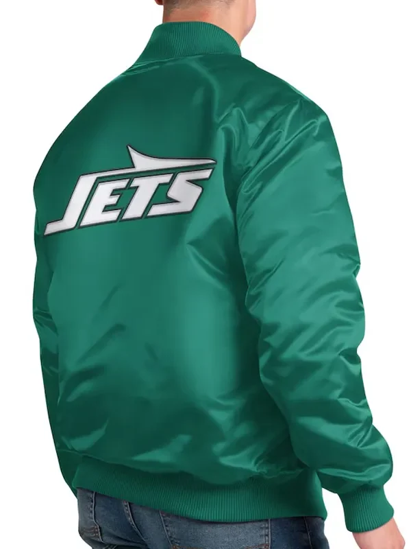 NY Jets Exclusive Green Varsity Satin Jacket