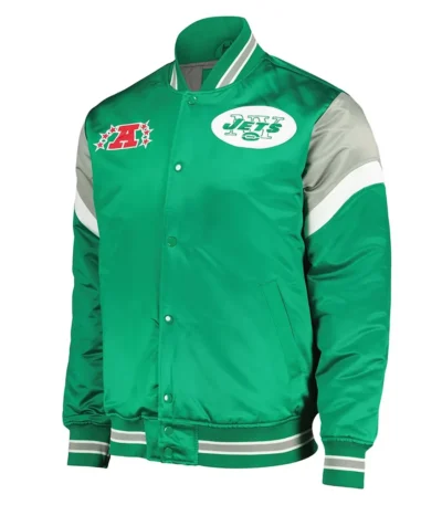 NY Jets Green Heavyweight Satin Jacket