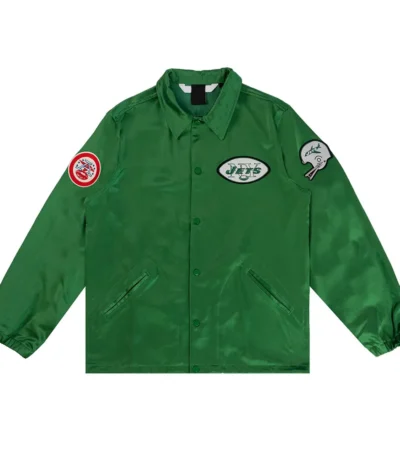 NY Jets Green Satin Windbreaker