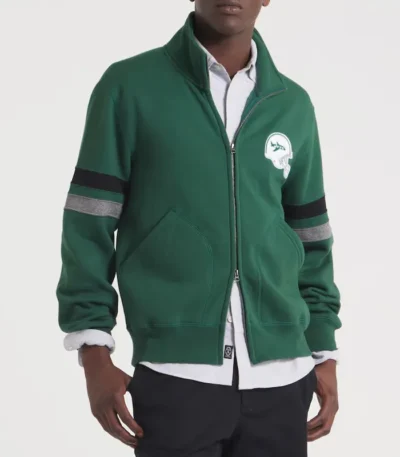 NY Jets Green Striped Fleece Jacket