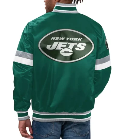 NY Jets Home Game Green Satin Jacket