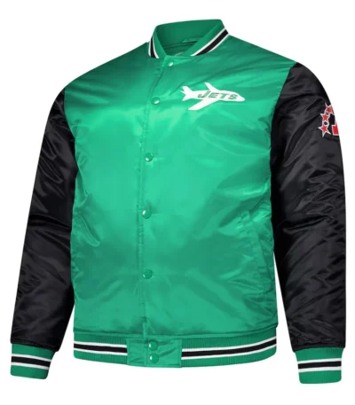 NY Jets Kelly Green and Black Team Satin Jacket