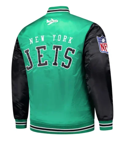 NY Jets Kelly Green and Black Team Satin Jacket