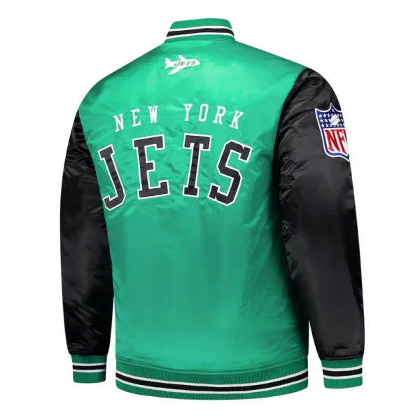NY Jets Kelly Green and Black Team Satin Jacket