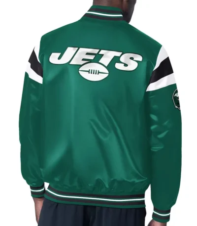 NY Jets Midweight Green Satin Jacket