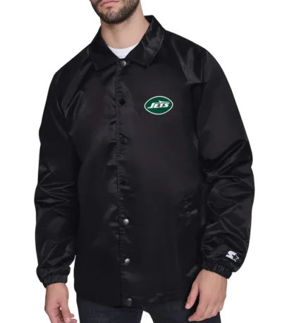 NY Jets Retro Logo Coaches Jacket