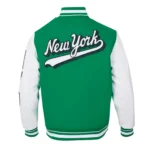 NY Jets Script Tail Classic Rib Varsity Jacket