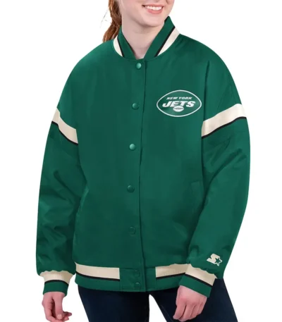NY Jets Tournament Green Varsity Jacket