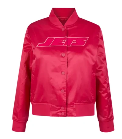 NY Jets Triple Pink Satin Jacket