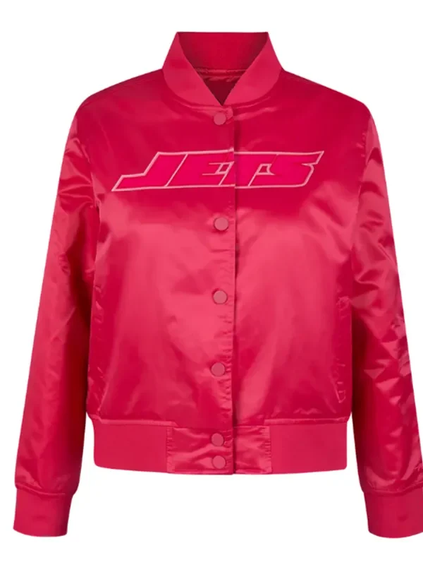 NY Jets Triple Pink Satin Jacket