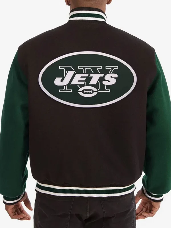 NY Jets Varsity Green and Black Wool Jacket