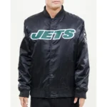 NY Jets Wordmark Satin Jacket