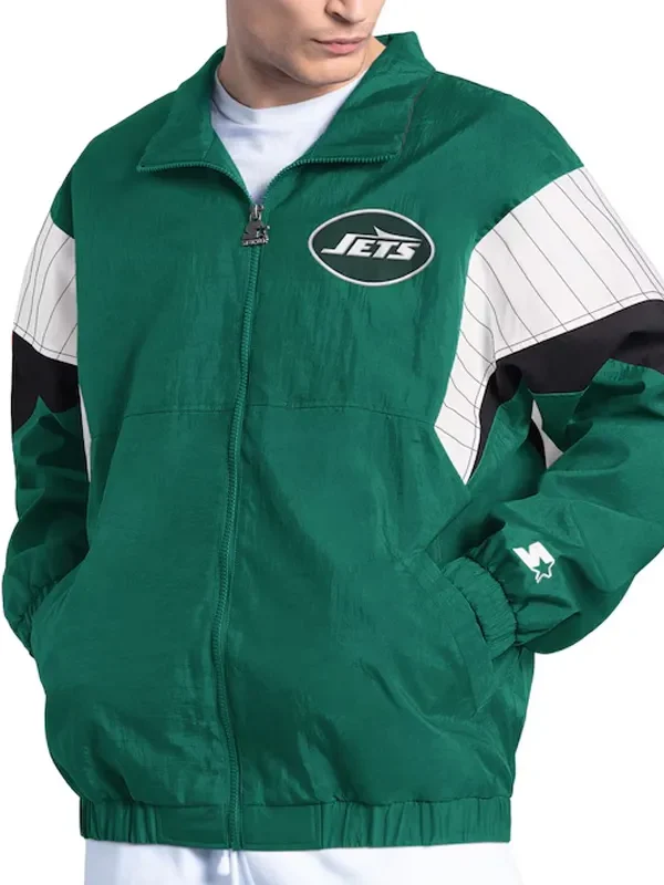 NY Jets Yard Line Green Full-Zip Jacket
