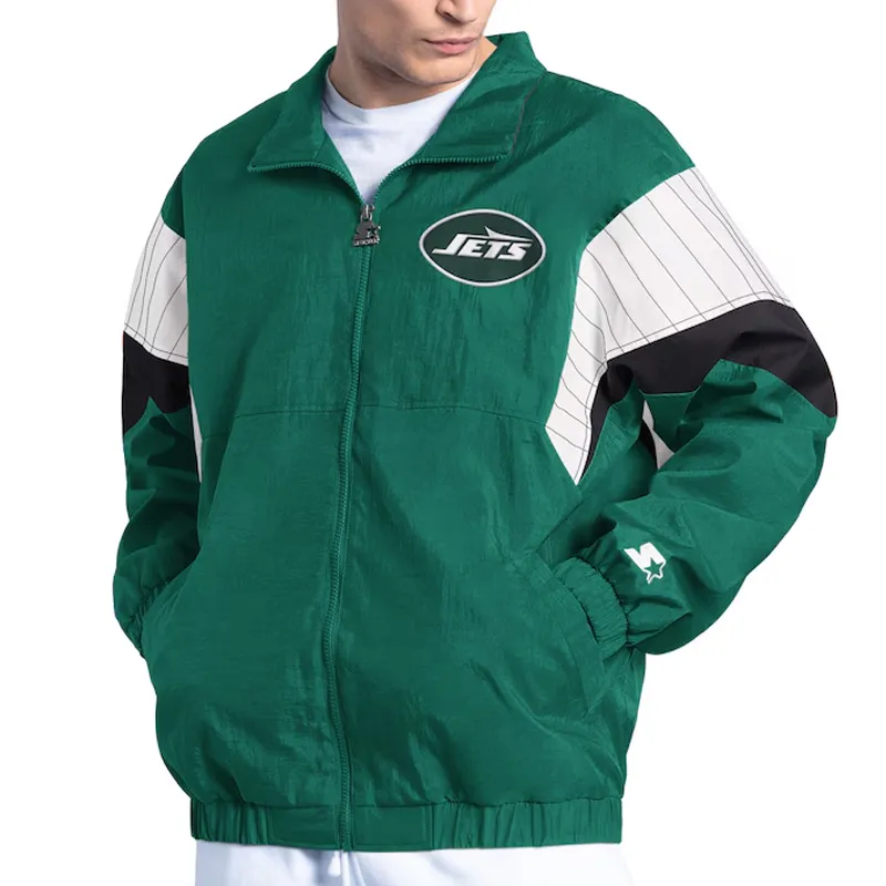 NY Jets Yard Line Green Full-Zip Jacket NY Jets Yard Line Green Full-Zip Jacket