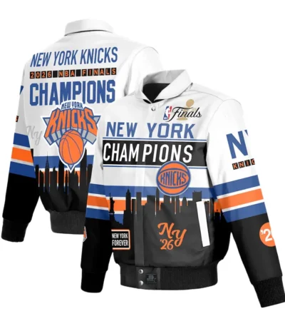 NY Knicks 2026 Champions Leather Jacket