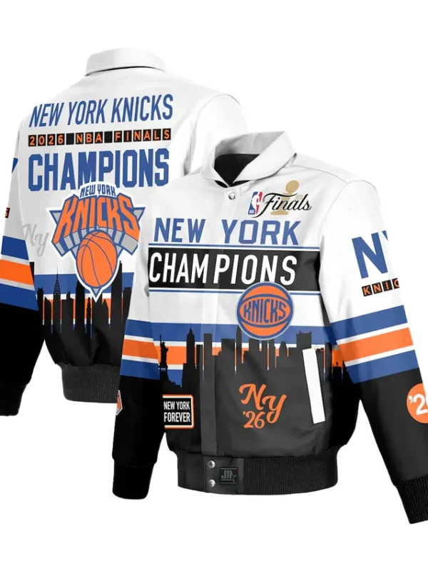 NY Knicks 2026 Champions Leather Jacket