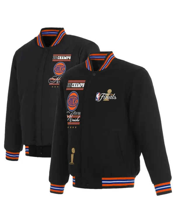 NY Knicks 2026 Finals Champions Black Jacket