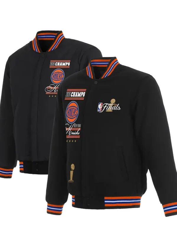 NY Knicks 2026 Finals Champions Black Jacket