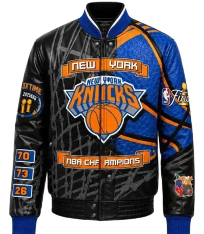 NY Knicks Champions 2026 Leather Jacket