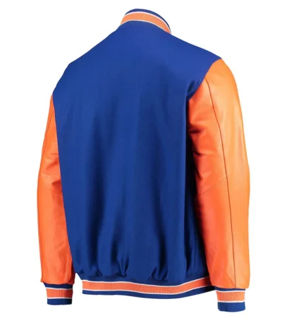 NY Mets 35th Anniversary Royal and Orange Varsity Jacket